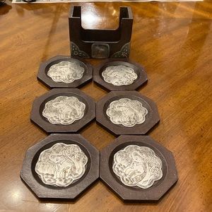 7 piece elephant coaster set